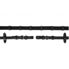 Поводдя тасьмяні з упорами і обмежувачами Durasoft black/silver від Schockemöhle Sports Поводдя тасьмяні з упорами і обмежувачами Durasoft black/silver від Schockemöhle Sports
