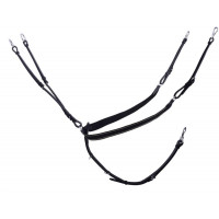 Подперстие с мартингалом кожаное с резинкой Pro Jump Plus black/silver от Schockemöhle Подперстие с мартингалом кожаное с резинкой Pro Jump Plus black/silver от Schockemöhle