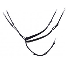 Підперстя з мартингалом шкіряне з гумкою Pro Jump Plus black/silver від Schockemöhle
