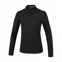 Лонгслів жіночий на блискавці KLfiori Black від Kingsland Equestrian
