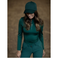 Лонгслів жіночий на блискавці Vision Sycamore Green від Equestrian Stockholm