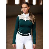 Блузка жіноча турнірна з довгим рукавом Crystal Champion Dramatic Monday від Equestrian Stockholm