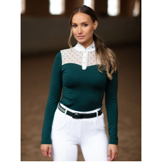 Блузка жіноча турнірна з довгим рукавом Crystal Champion Dramatic Monday від Equestrian Stockholm Блузка жіноча турнірна з довгим рукавом Crystal Champion Dramatic Monday від Equestrian Stockholm