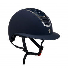 Шолом з широким козирком Eclipse Stone Matt Navy/Silver від EQUESTRO