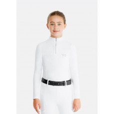 Лонгслив детский на молнии Core Base White от Aztec Diamond Equestrian Лонгслив детский на молнии Core Base White от Aztec Diamond Equestrian
