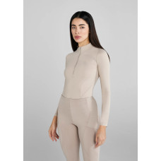 Лонгслів жіночий на блискавці Core Base Beige від Aztec Diamond Equestrian Лонгслів жіночий на блискавці Core Base Beige від Aztec Diamond Equestrian