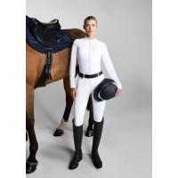 Бриджи с коленной силиконовой леей Core Mid-Rise White Aztec Diamond Equestrian Бриджи с коленной силиконовой леей Core Mid-Rise White Aztec Diamond Equestrian