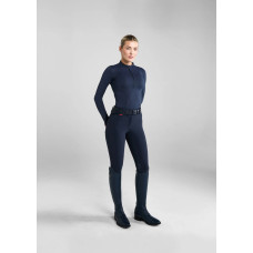 Бриджи с полной силиконовой лей Core Mid-Rise Navy Aztec Diamond Equestrian