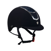 Шолом зі стразами Eclipse Stone Velvet Navy/Silver від EQUESTRO