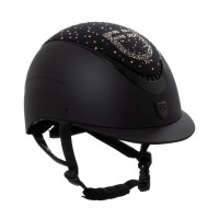 Шлем Proxima Rhinestones Logo black/black shiny от EQUESTRO Шлем Proxima Rhinestones Logo black/black shiny от EQUESTRO