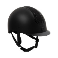Шолом зі стразами Azael Stone black/black shiny від EQUESTRO 