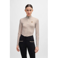 Лонгслів жіночий Rachel Houndstooth Camel від BOSS Equestrian Лонгслів жіночий Rachel Houndstooth Camel від BOSS Equestrian