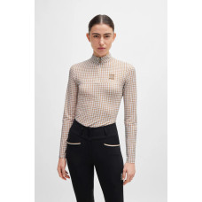 Лонгслів жіночий Rachel Houndstooth Camel від BOSS Equestrian