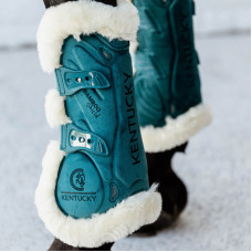 Ногавки передні з хутром Vegan Sheepskin Bamboo Elastic Velvet Emerald від Kentucky Horsewear