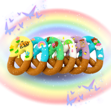 Печенье крендельки с глазурью Rainbow World от Candy Horse