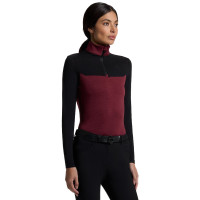 Гольф жіночий Tech Wool Half Zip bordeaux/black від Cavalleria Toscana