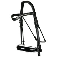 Оголовье Patent Large Crank Noseband With White Padding SW от Dy'on