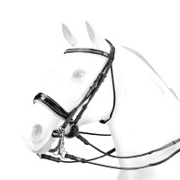 Оголовье Charlotte DuJardin лак + белый подклад от Equipe Оголовье Charlotte DuJardin лак + белый подклад от Equipe