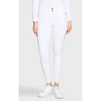 Бриджи женские с коленной силиконовой леей Clara Premium White от Samshield