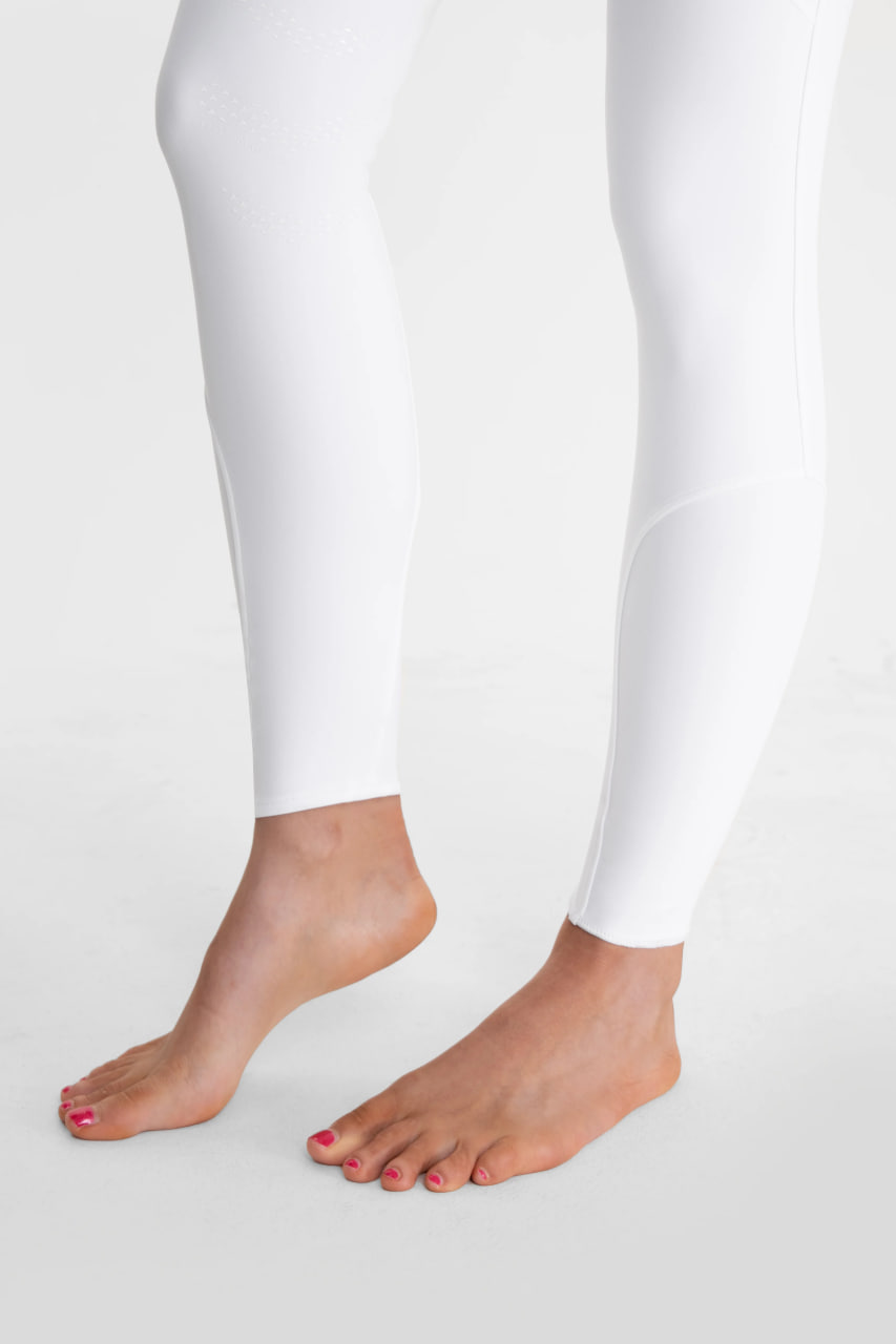 Бриджи с коленной силиконовой леей Core Mid-Rise White Aztec