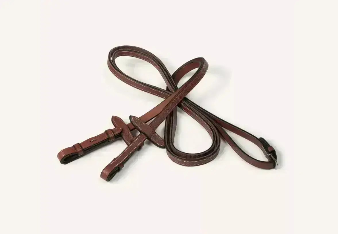 Поводья кожаные прорезиненные Half-Rubber Hunter от Butet