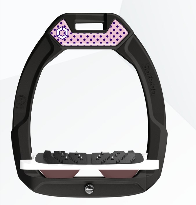 Магнітні вставки dots pink на стремена  Safe-On від Flex-on