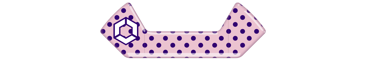 Магнітні вставки dots pink на стремена  Safe-On від Flex-on